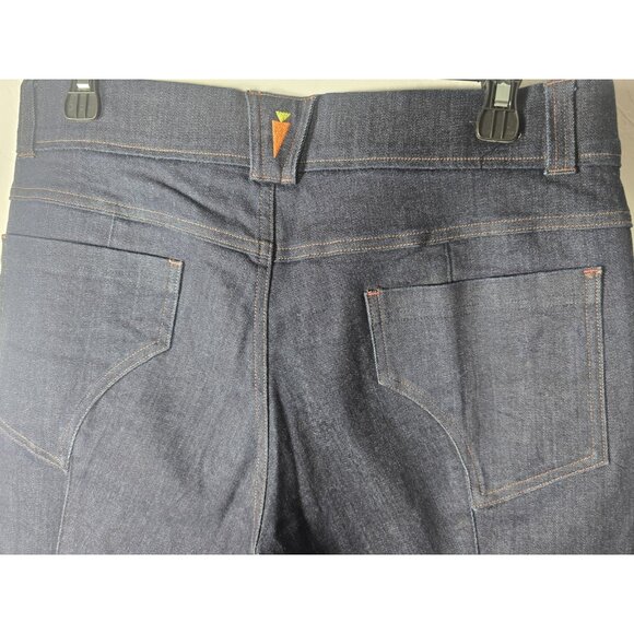 NWOT Kerrits Women’s Stretch Denim Knee Patch Breeches M Color-Bloc Riding Pants - Picture 14 of 16